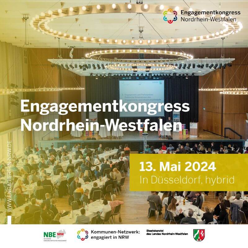 Textkachel Einladung Engagementkongress NRW
