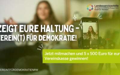 Videoaktion „Zeigt eure Haltung – Verein(t) für Demokratie!“